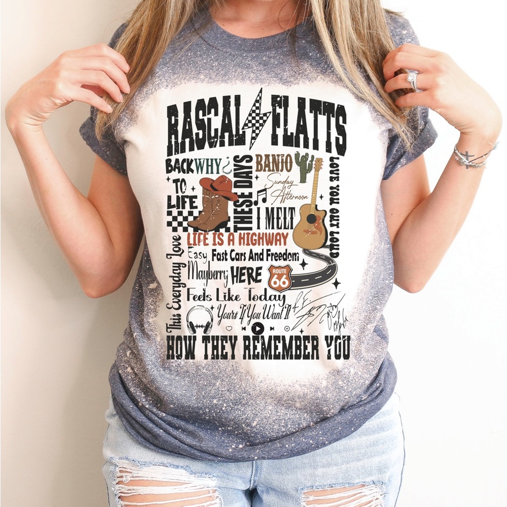 Rascal Flatts Bleached Tee